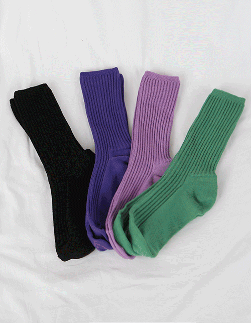 cotton long golgi socks (4 colors)