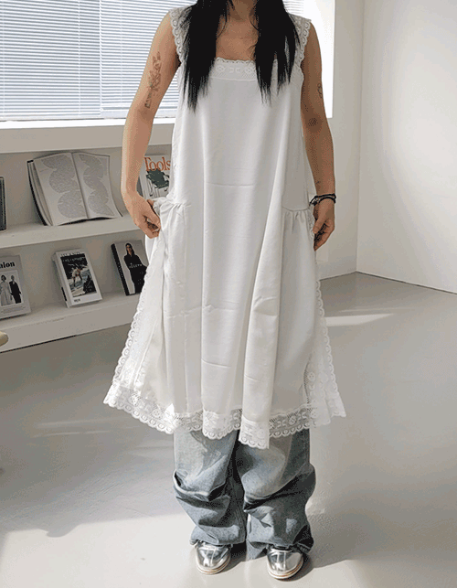 silk side slit dress(3colors)